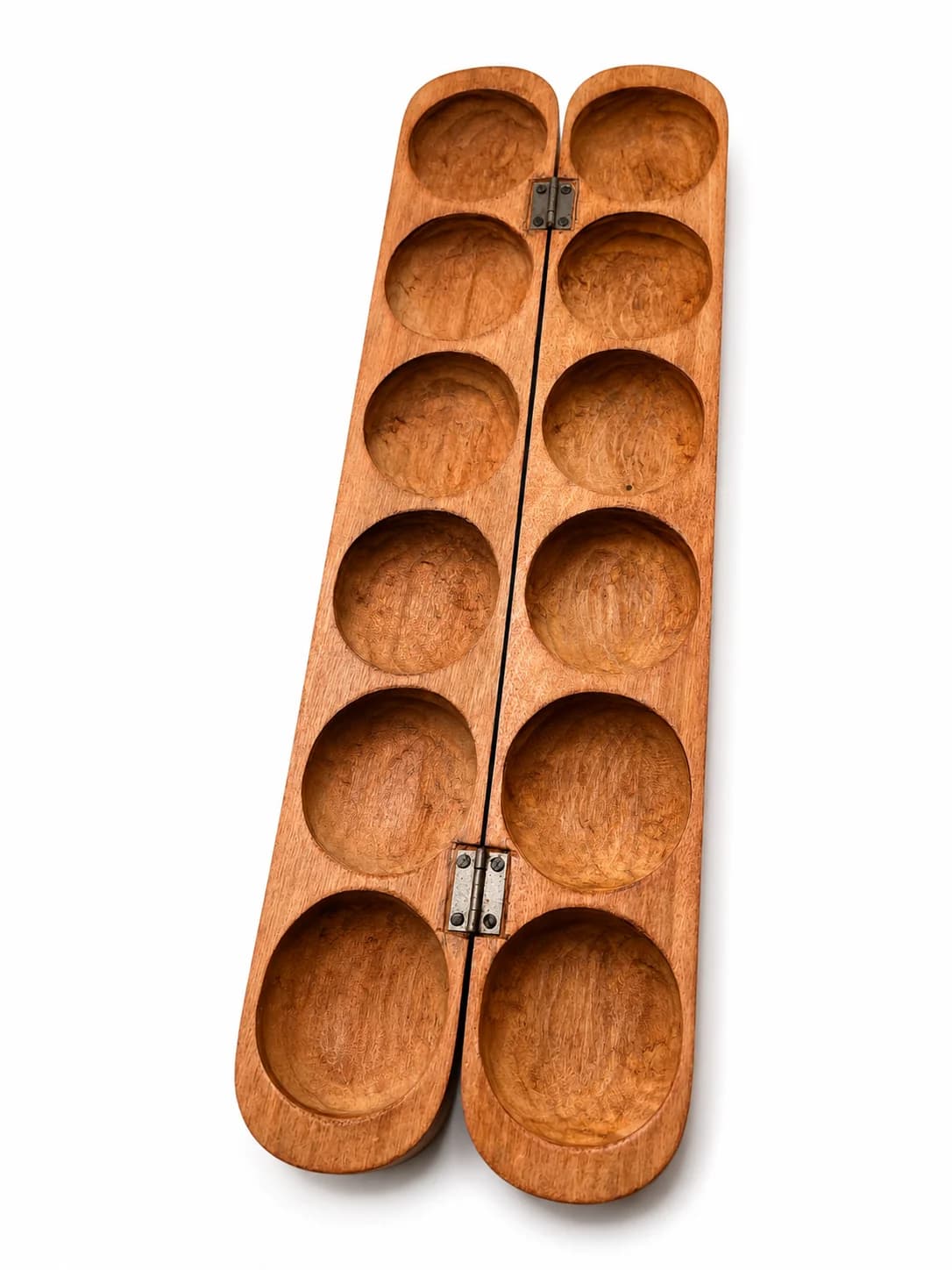 Awalé sculpté en bois de teck – Motif « Cocotier » 3